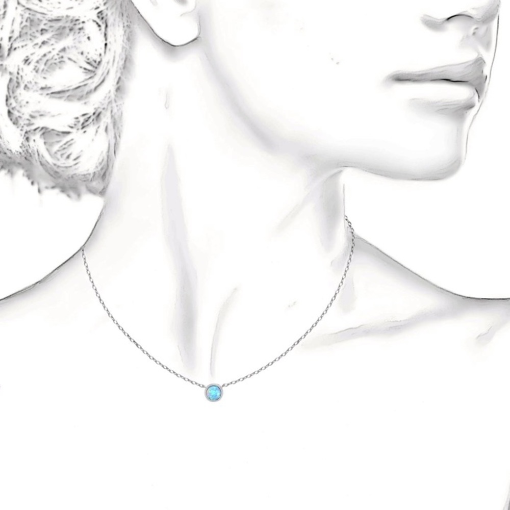 Swarovski 14k Gold Opal Pendant Necklace Women - Picture 4 of 9